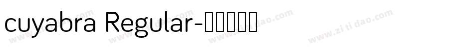 cuyabra Regular字体转换